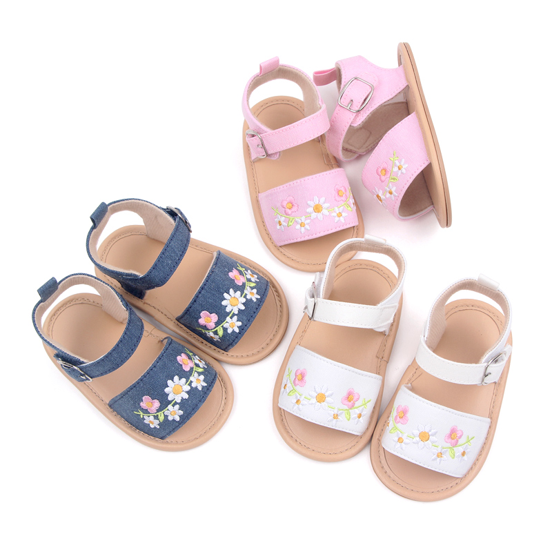 Summer 0-1 Year Old Baby Walking Shoes Soft Sole Embroidered Baby Shoes Breathable Sandals thumbnail