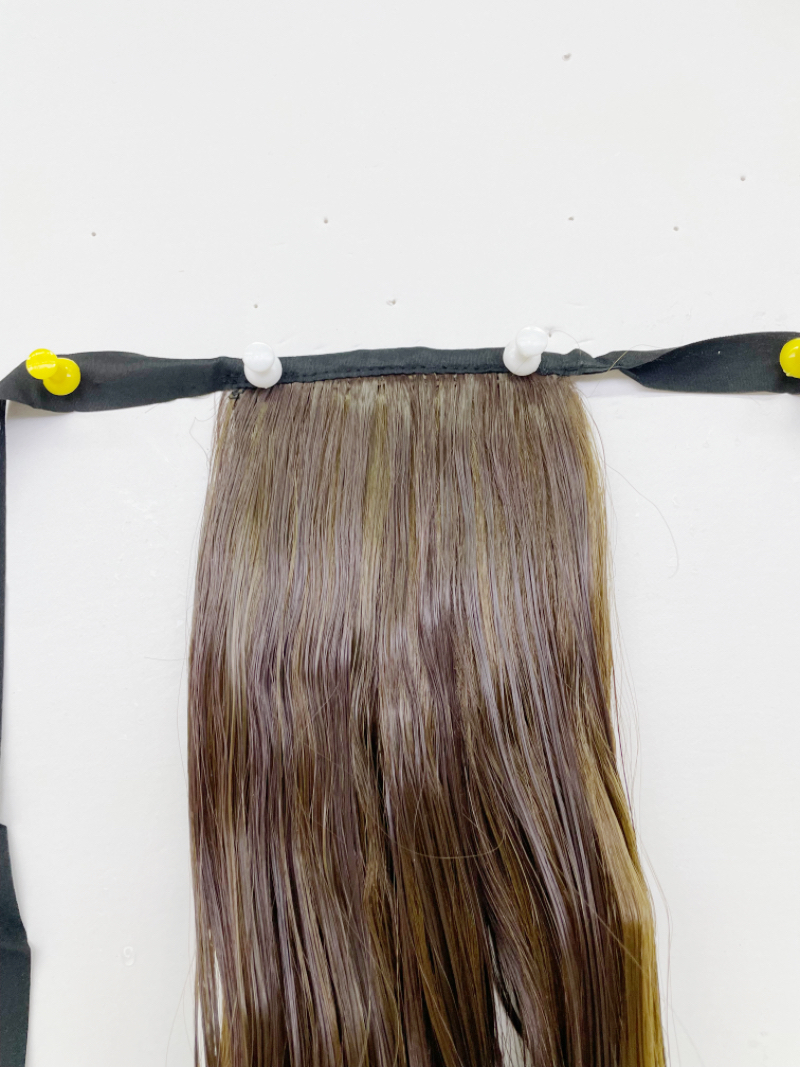 Wig, ponytail wig, female pear blossom long curly hair, wavy tie ponytail, Amazon cross-border hair wigs Specification image