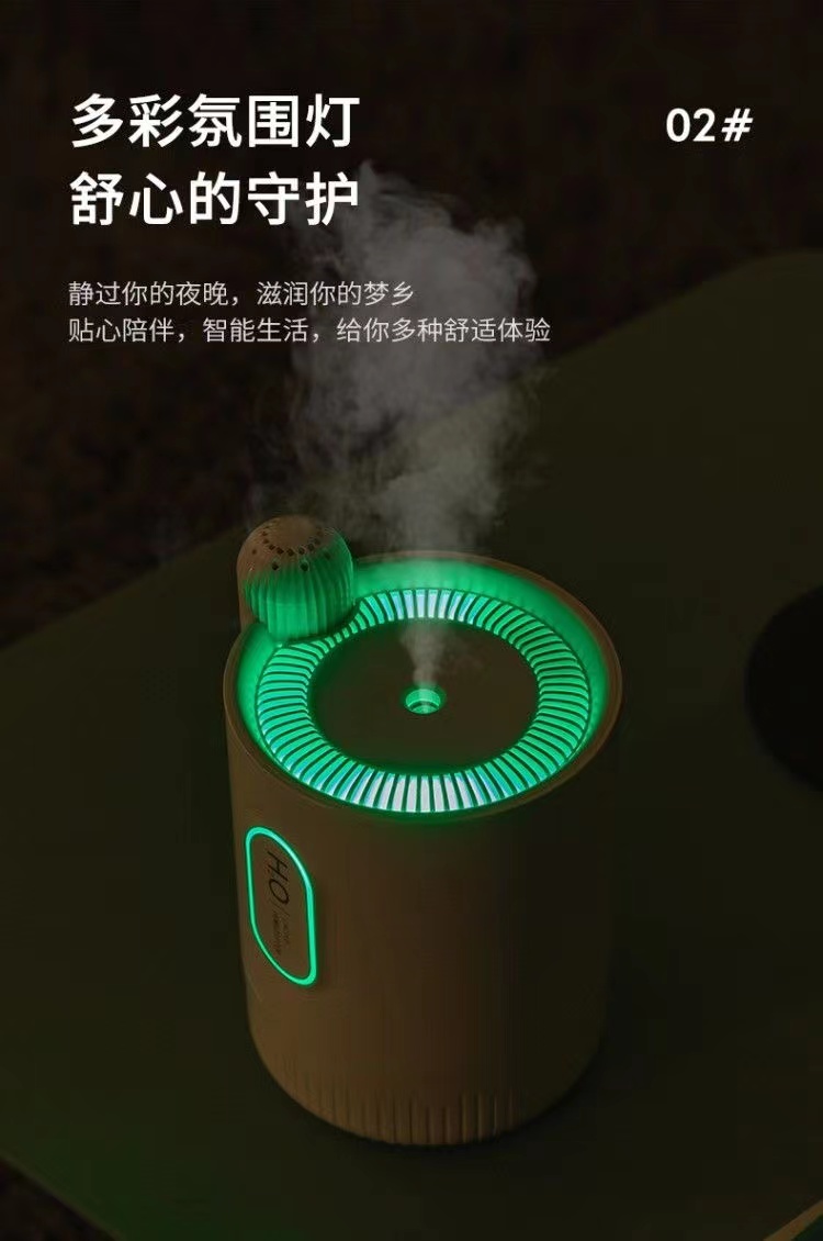 新款仙人掌小型迷你加湿器USB香薰机加湿器夜灯便携式喷雾加湿器详情5