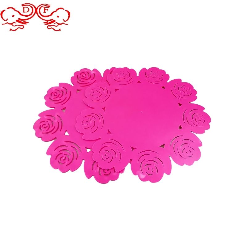 DF68263 Plastic silicone insulation mat Flower shape with holes breathable coasters Place MATS Home Restaurant Restaurant Kitchen Hotel supplies DF Trading House