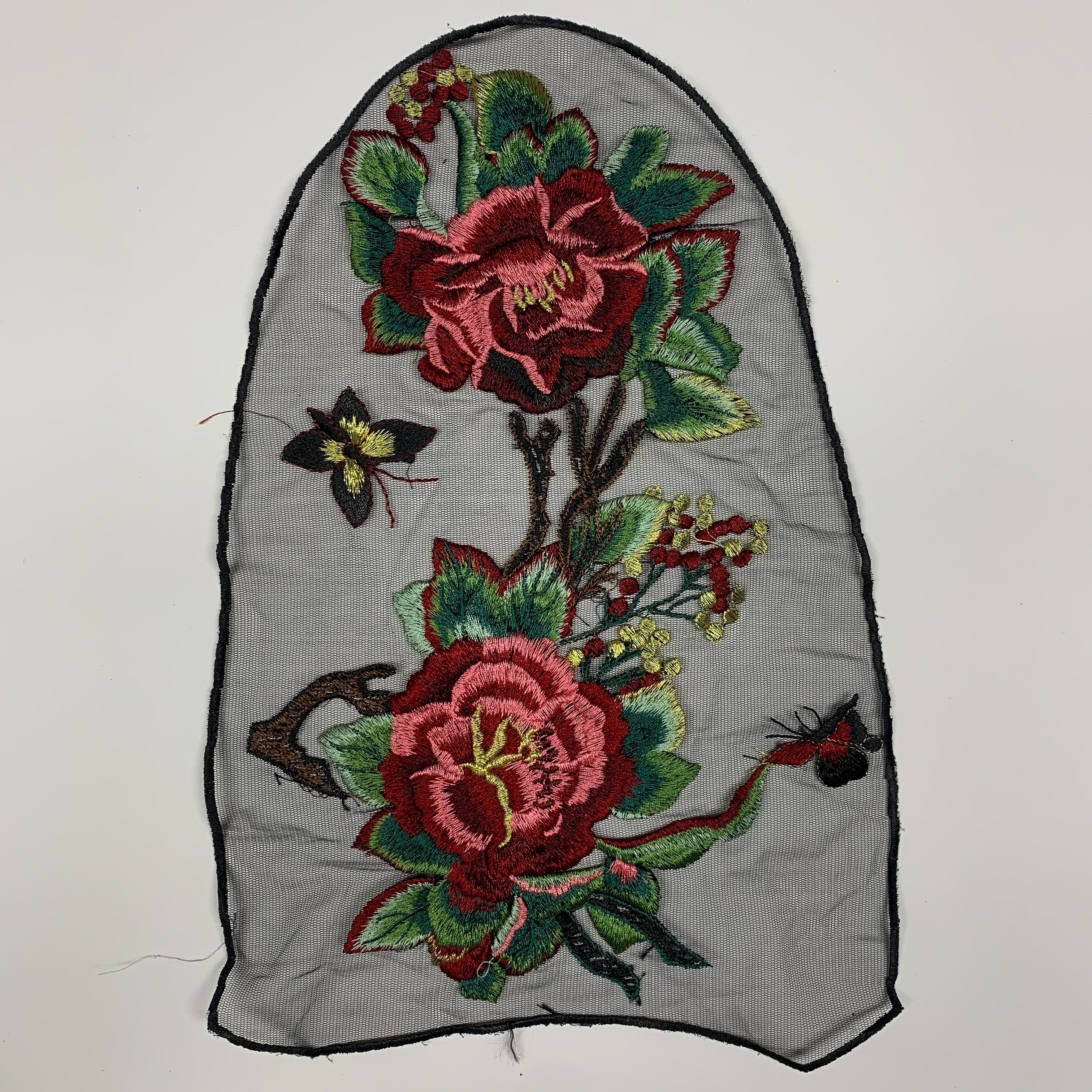 牡丹蝴蝶绣花贴片旗袍汉服服装装饰辅料配件详情1