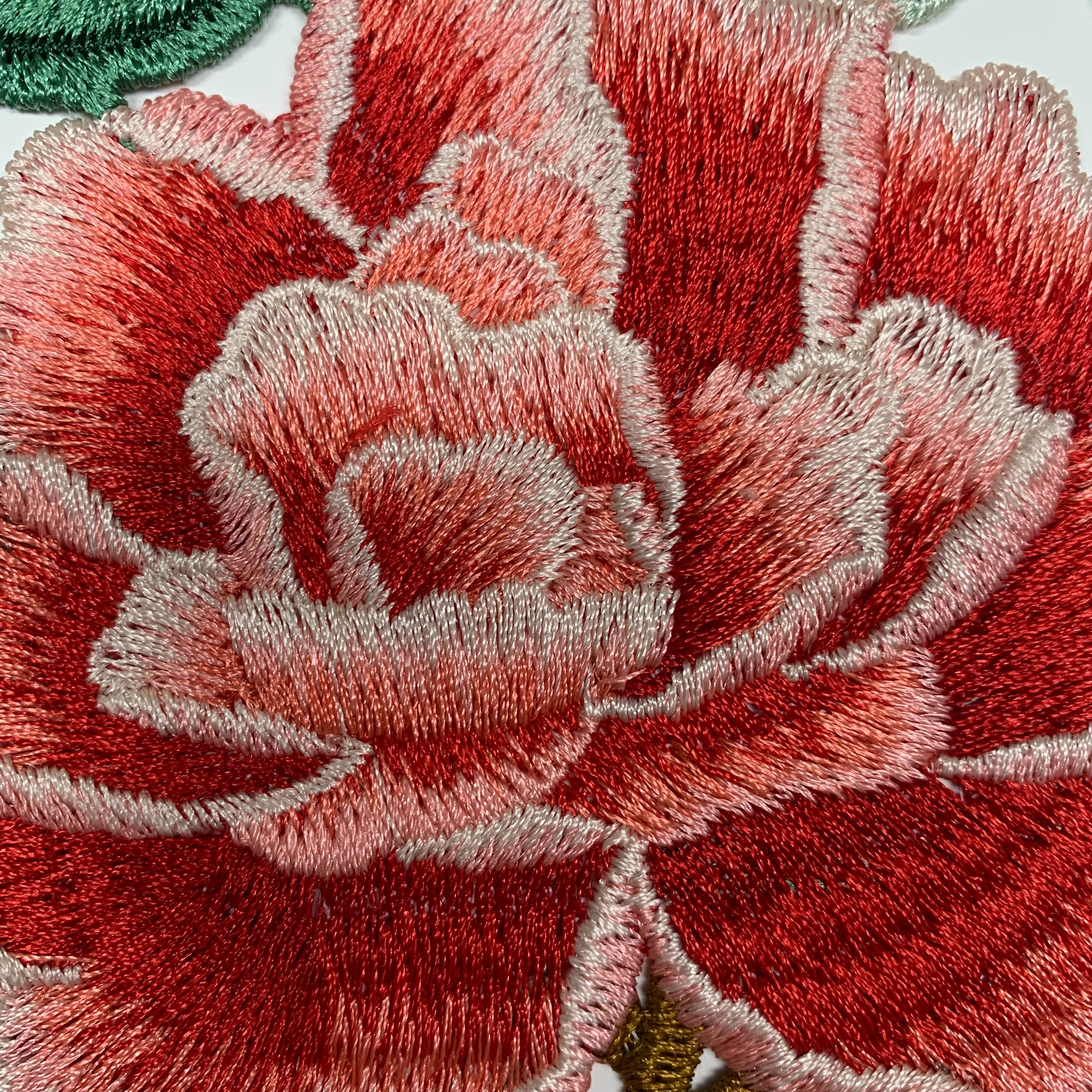 Water-soluble embroidered peony embroidery patch clothing decorative accessories pic 2