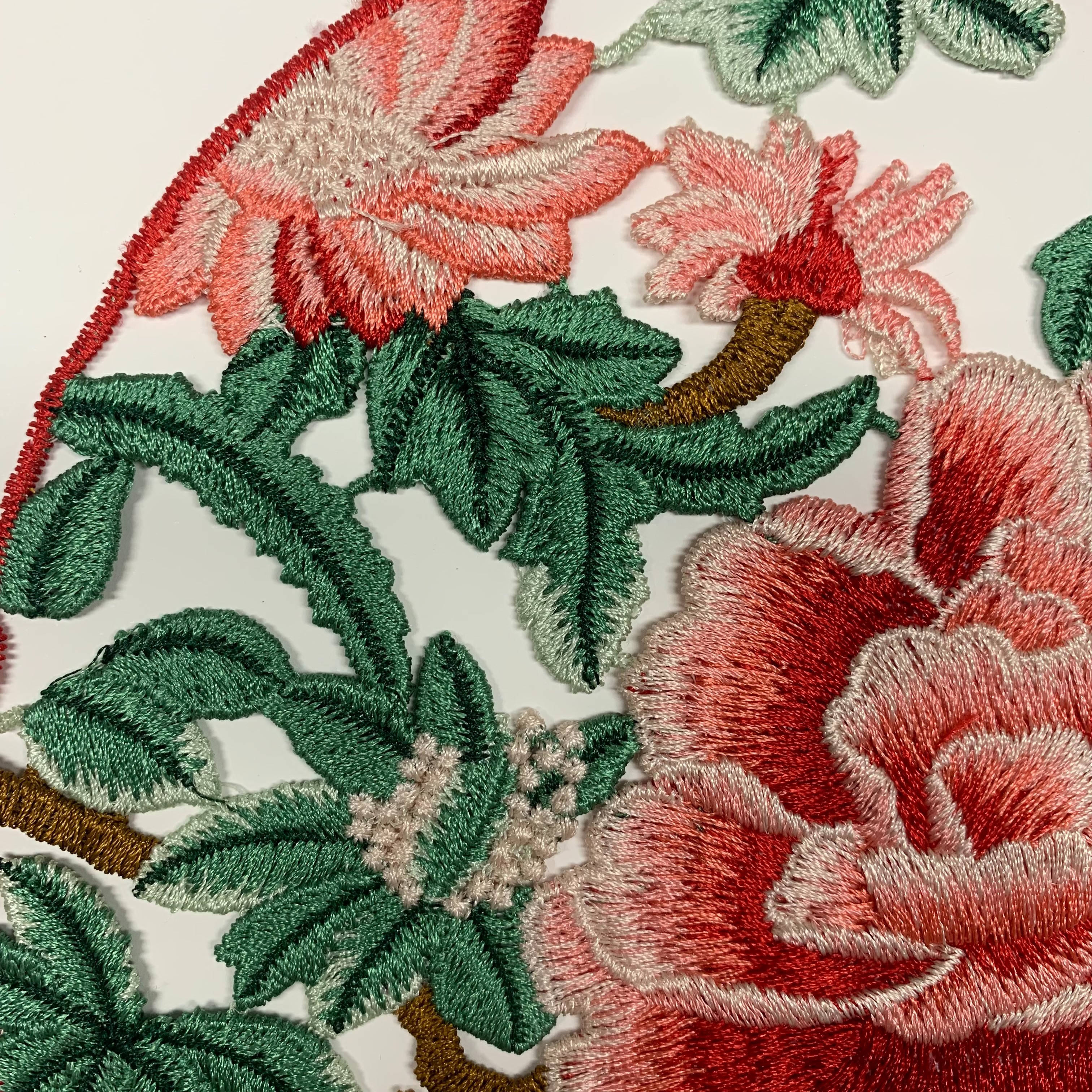 Water-soluble embroidered peony embroidery patch clothing decorative accessories pic 5