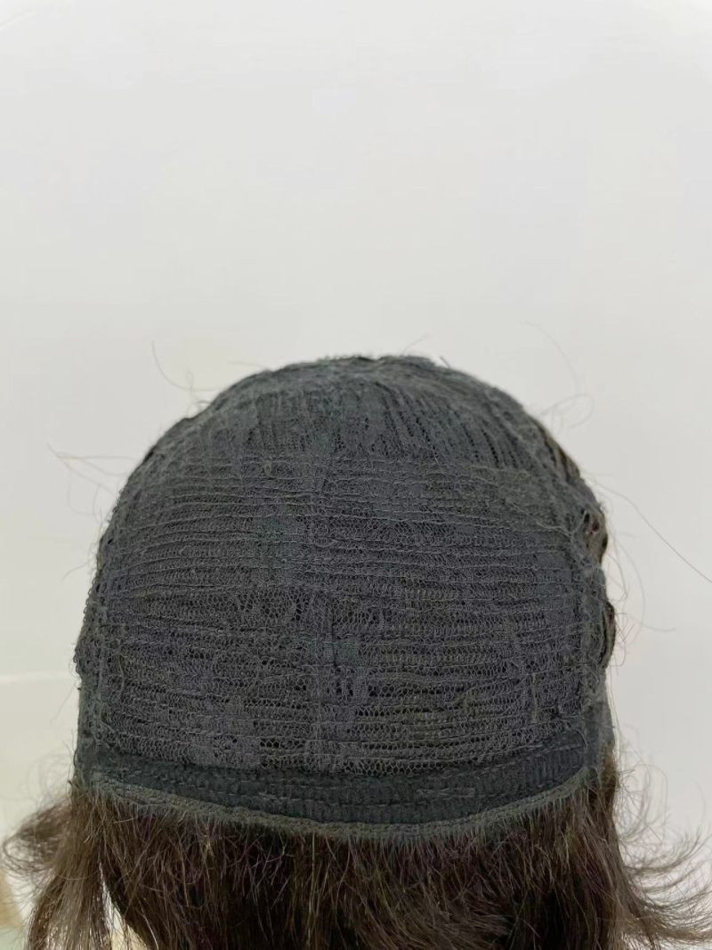 Short female hair, matte synthetic fiber, high-temperature silk, full head cover for middle-aged and elderly people, natural hair, real hair head cover for mothers and women pic 15