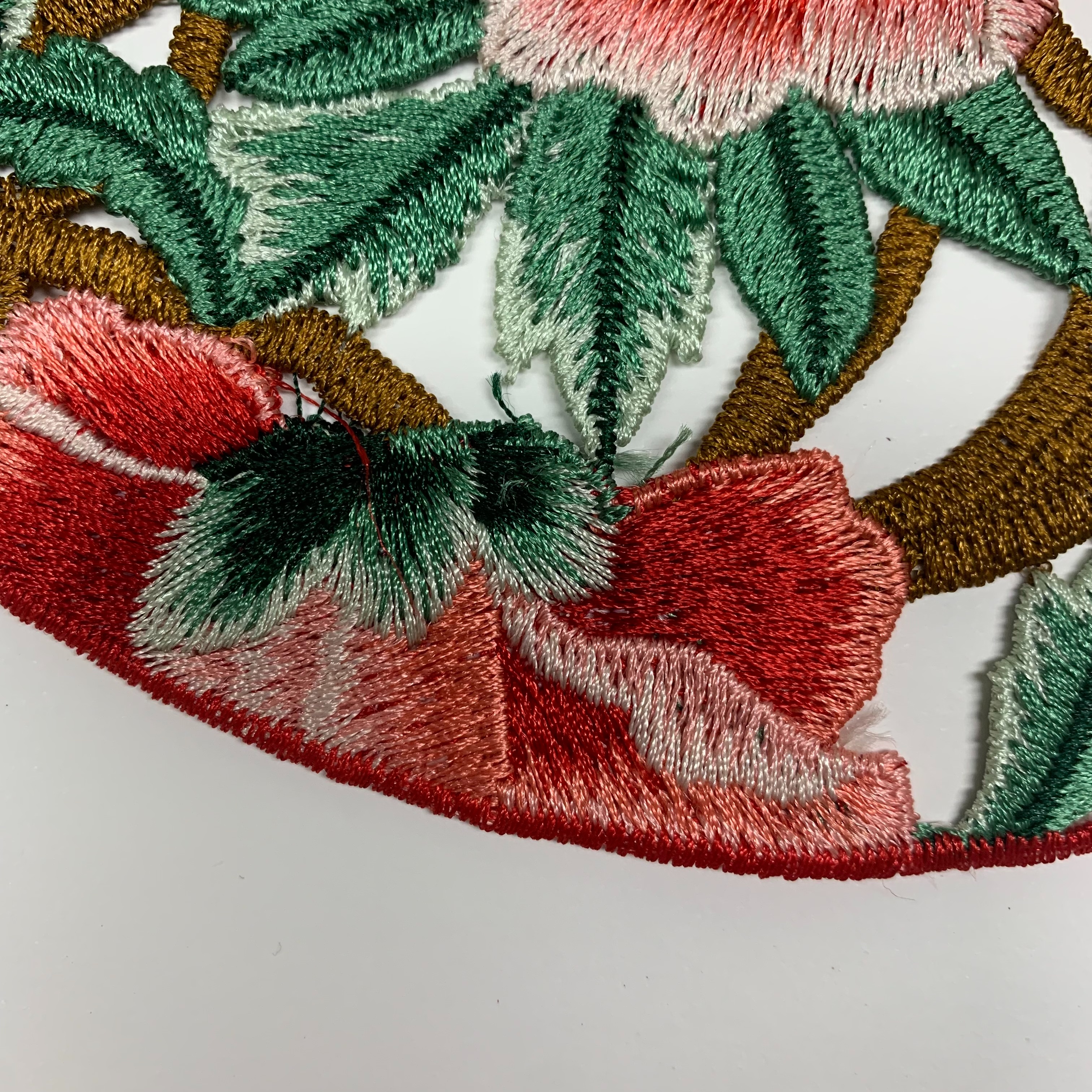 Water-soluble embroidered peony embroidery patch clothing decorative accessories pic 4