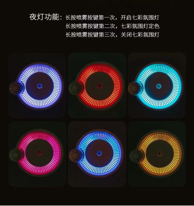 新款仙人掌小型迷你加湿器USB香薰机加湿器夜灯便携式喷雾加湿器详情6