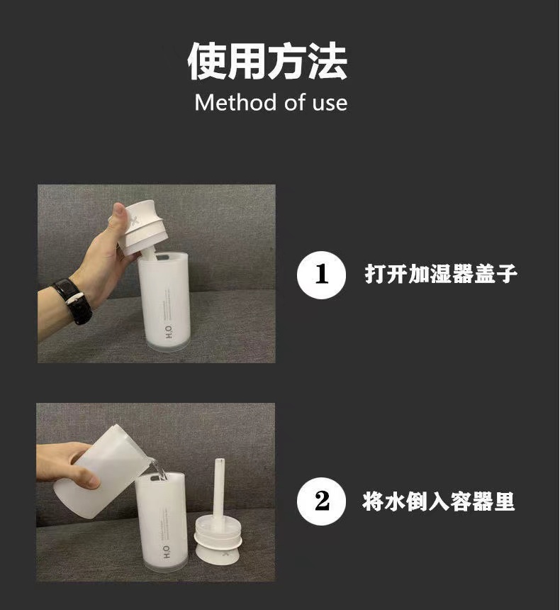 家用卧室香薰加湿器车载喷雾器补水汽车空气净化器发光小型大雾量详情9