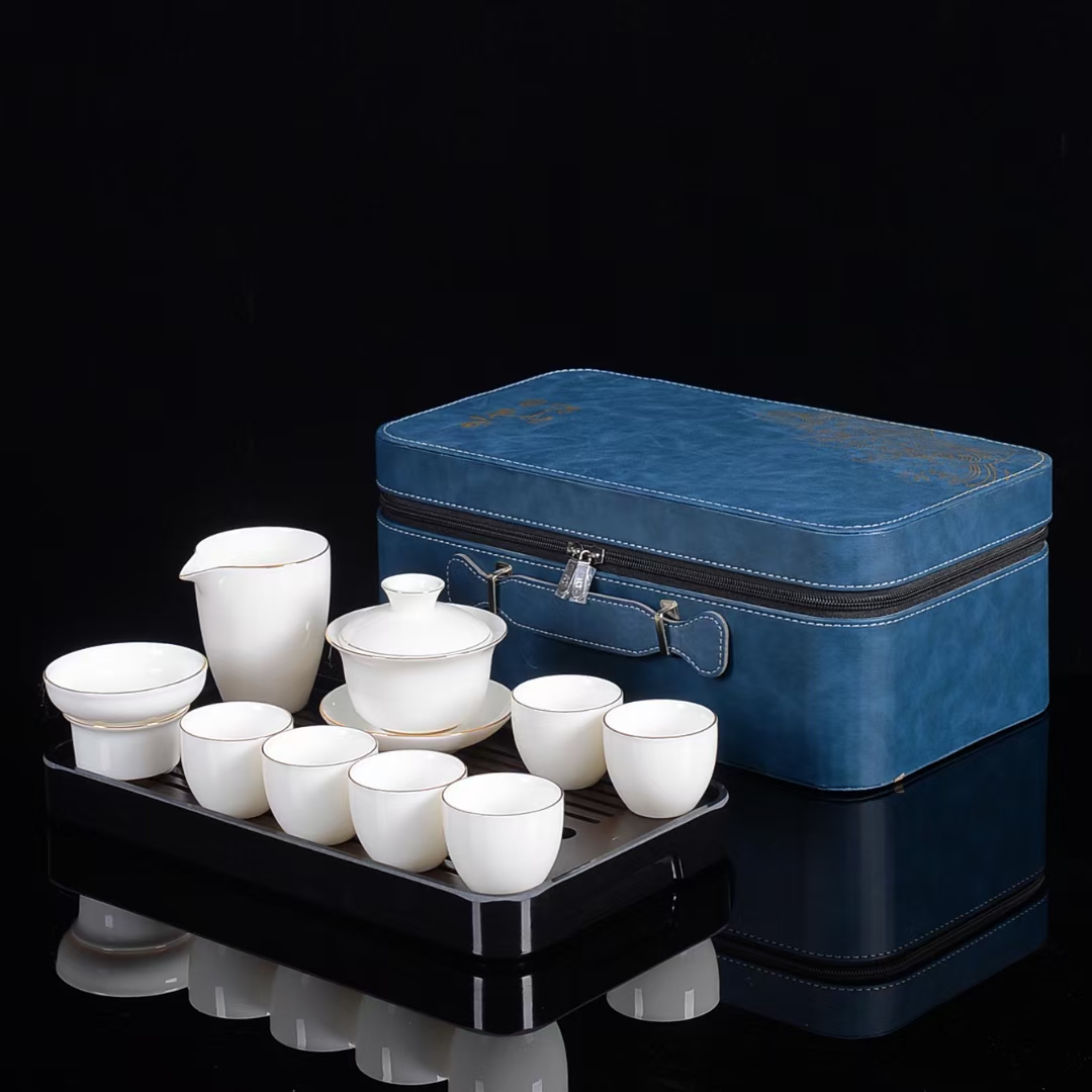 茶艺师专用茶具套装羊脂玉瓷详情3
