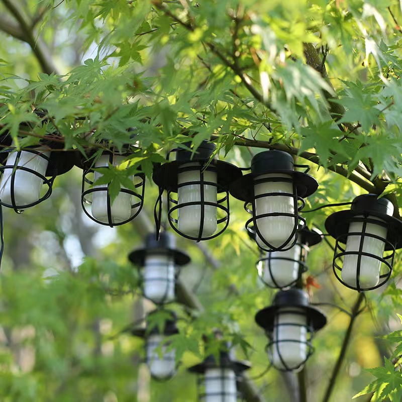 太阳能挂灯LED复古小夜灯户外防水庭院花园阳台别墅野营景观吊灯