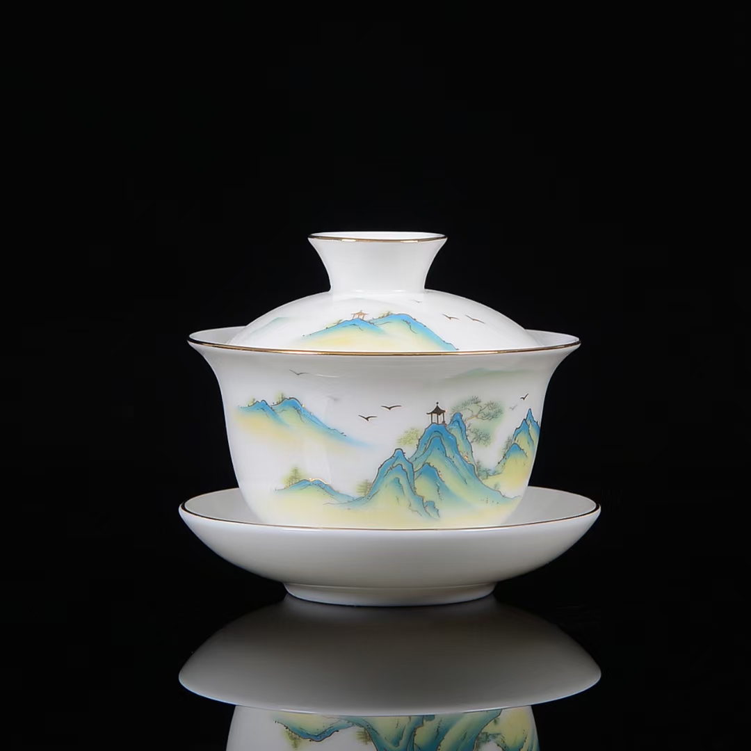 茶艺师专用茶具套装羊脂玉瓷详情10