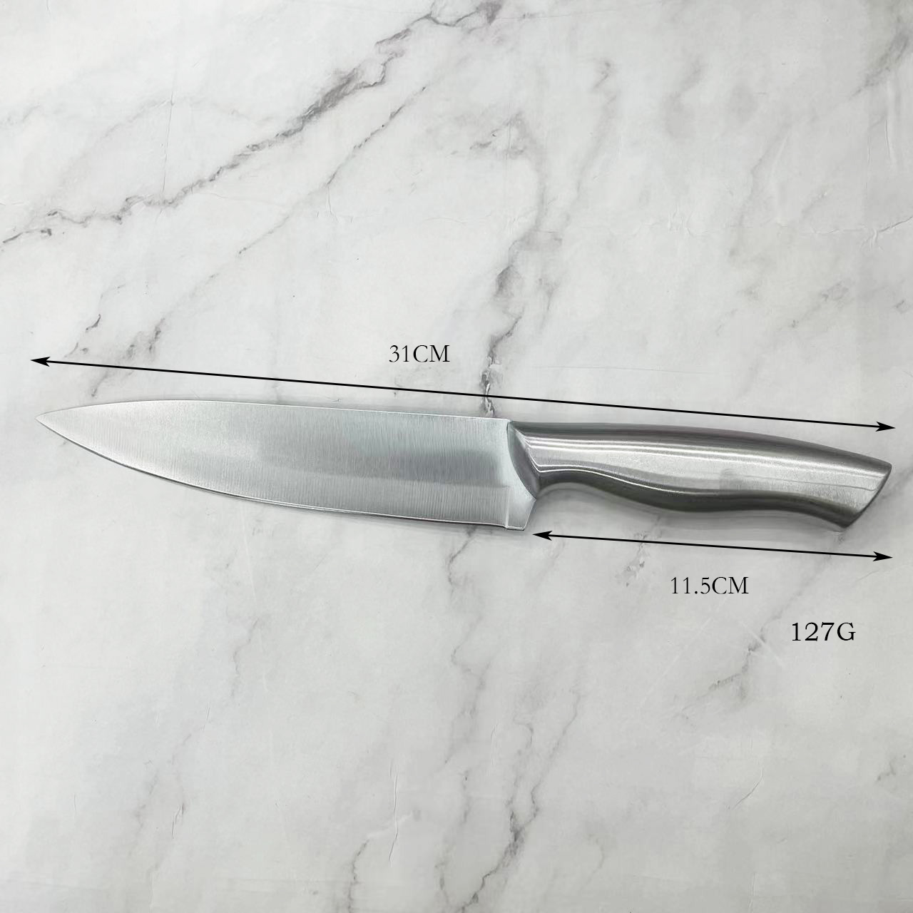 精美不锈钢钢柄水果刀不锈钢厨师刀切肉刀厨房菜刀水果刀6-8 新款详情2