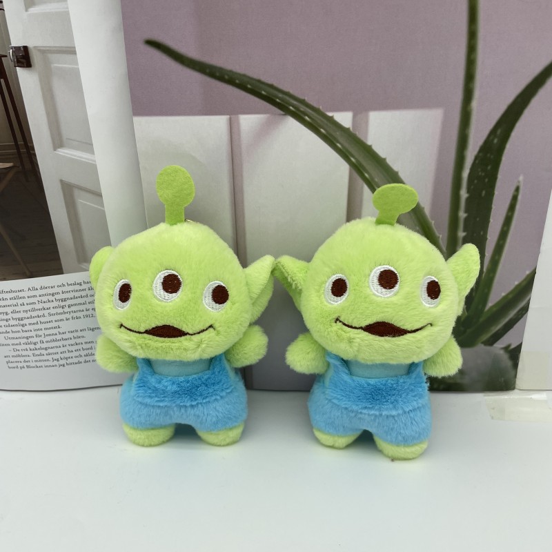 Three eyes plush doll keychain doll pendant wedding shower doll little monster bag pendant supply