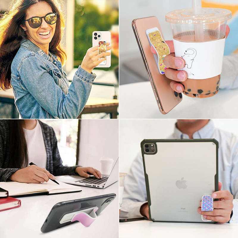 230129 Mobile phone stand back sticker Small, thin, square back sticker mobile phone stand adhesive desktop mobile phone stand Lazy person mobile phone stand stand Specification image