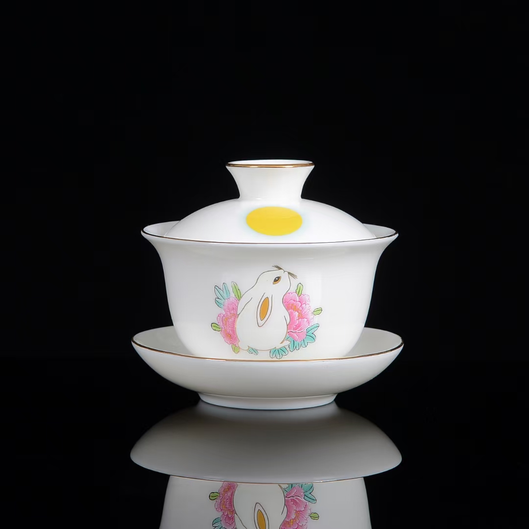 茶艺师专用茶具套装羊脂玉瓷详情12