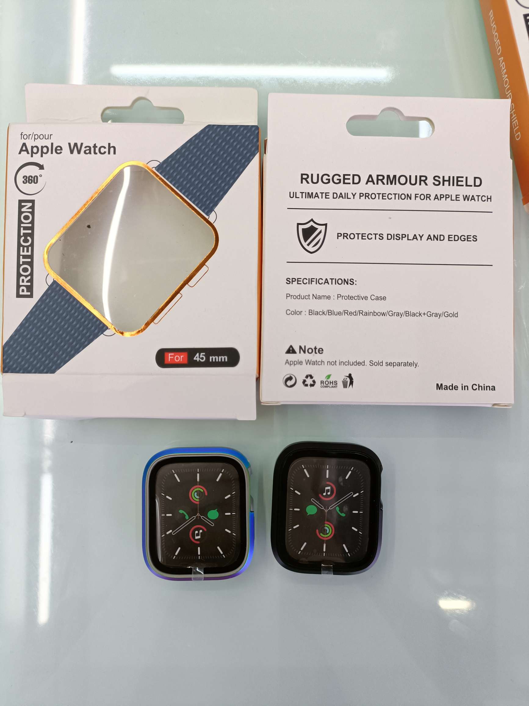 Apple metal frame shell film integrated watch case watch protective case