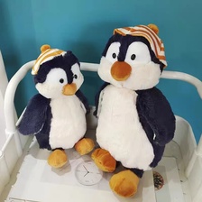 2023新款小企鹅公仔毛绒玩具可爱男女生卧室生日礼物毛绒玩具25cm