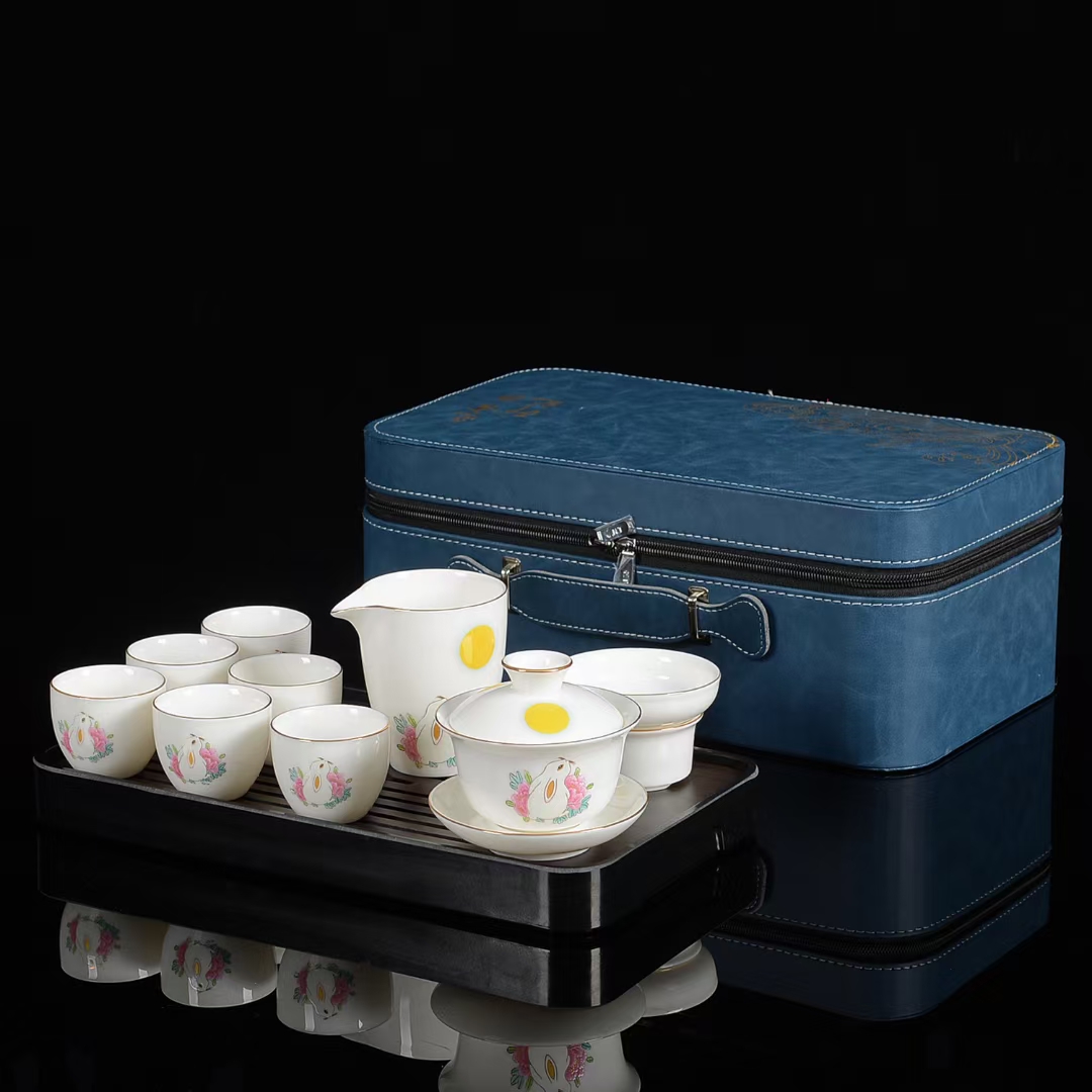 茶艺师专用茶具套装羊脂玉瓷详情2