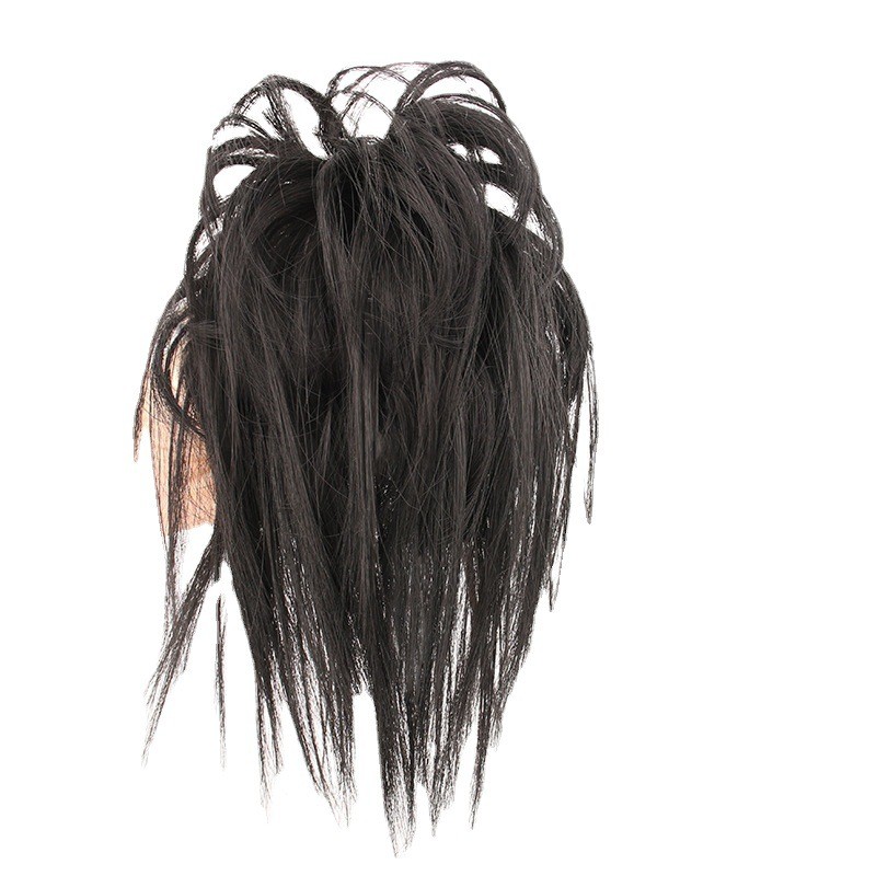 假发鸡窝头抓夹辣妹个性丸子头蓬松凌乱朋克风高温丝发仿假发发圈360 lace wigs vendor详情12
