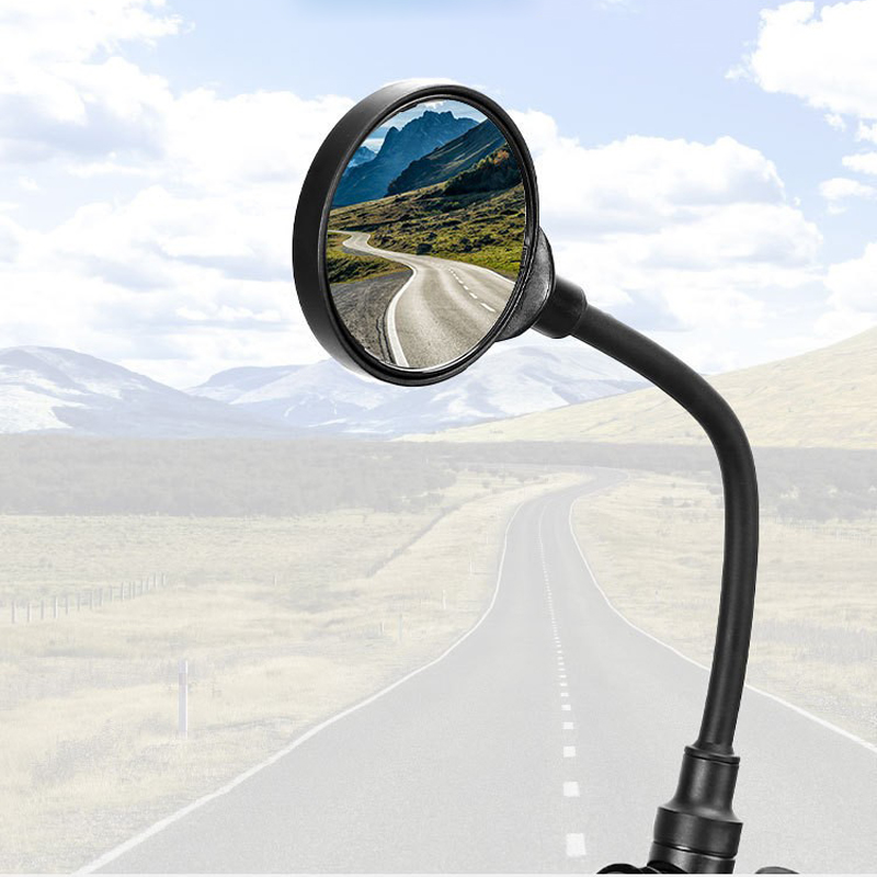 419 Hose convex rearview mirror Bicycle rearview mirror Motorcycle bike mirror Riding safety Rearview mirror equipped with handlebar mirror