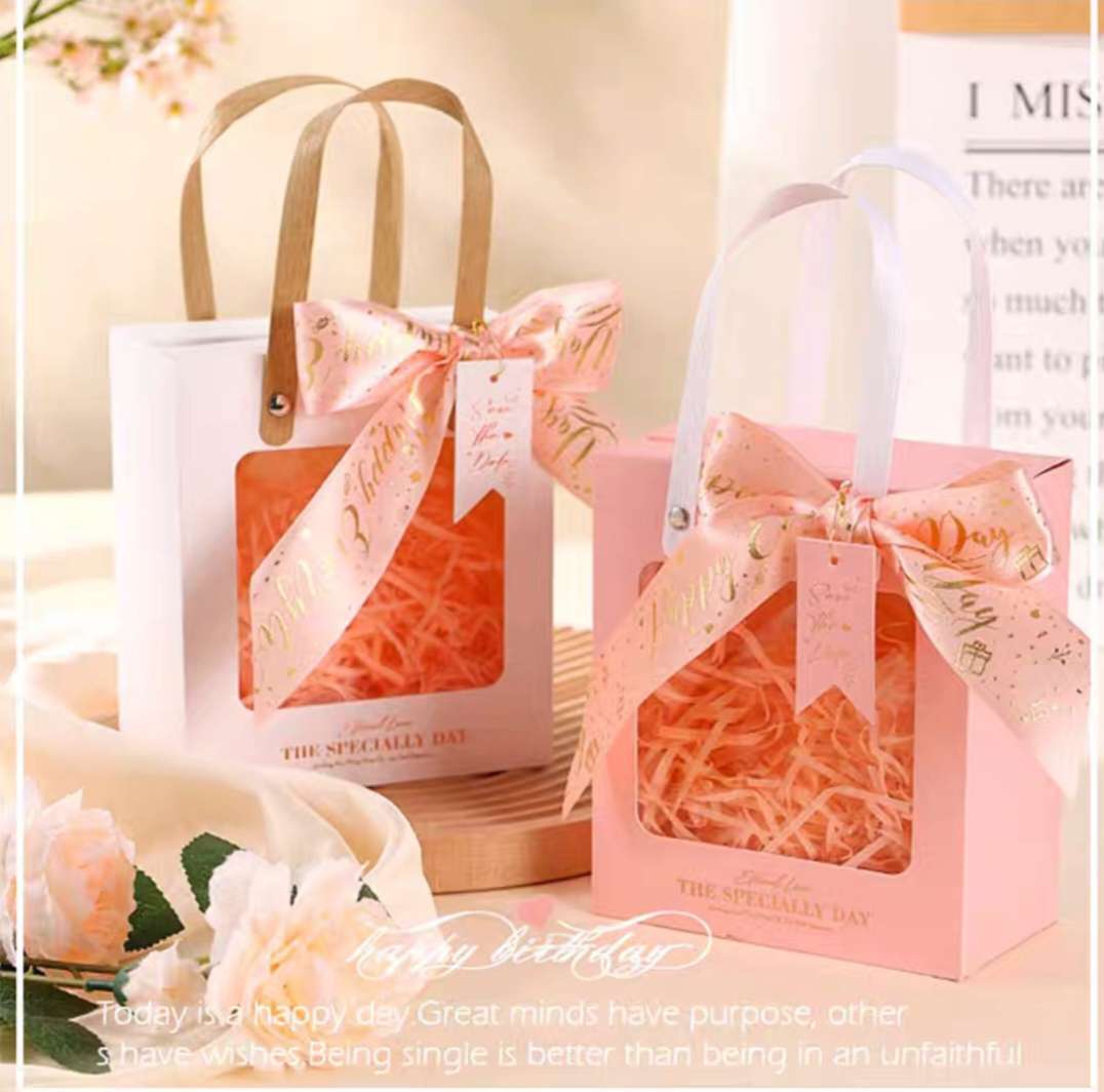 伴手礼手提袋 教师节生日礼物手提袋 透明礼品包装盒 喜糖盒 包装盒详情图4