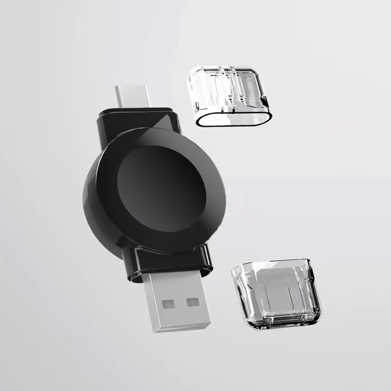 W98 Apple Watch Wireless Charger Portable TYPE-C USB Dual Port Mini Magnet for Apple Watch wireless charger thumbnail