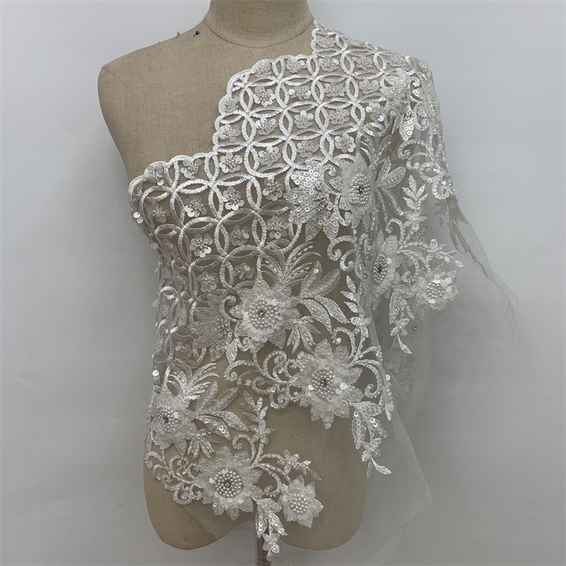 Embroidered lace, beaded, barcode, wedding dress and evening gown accessories