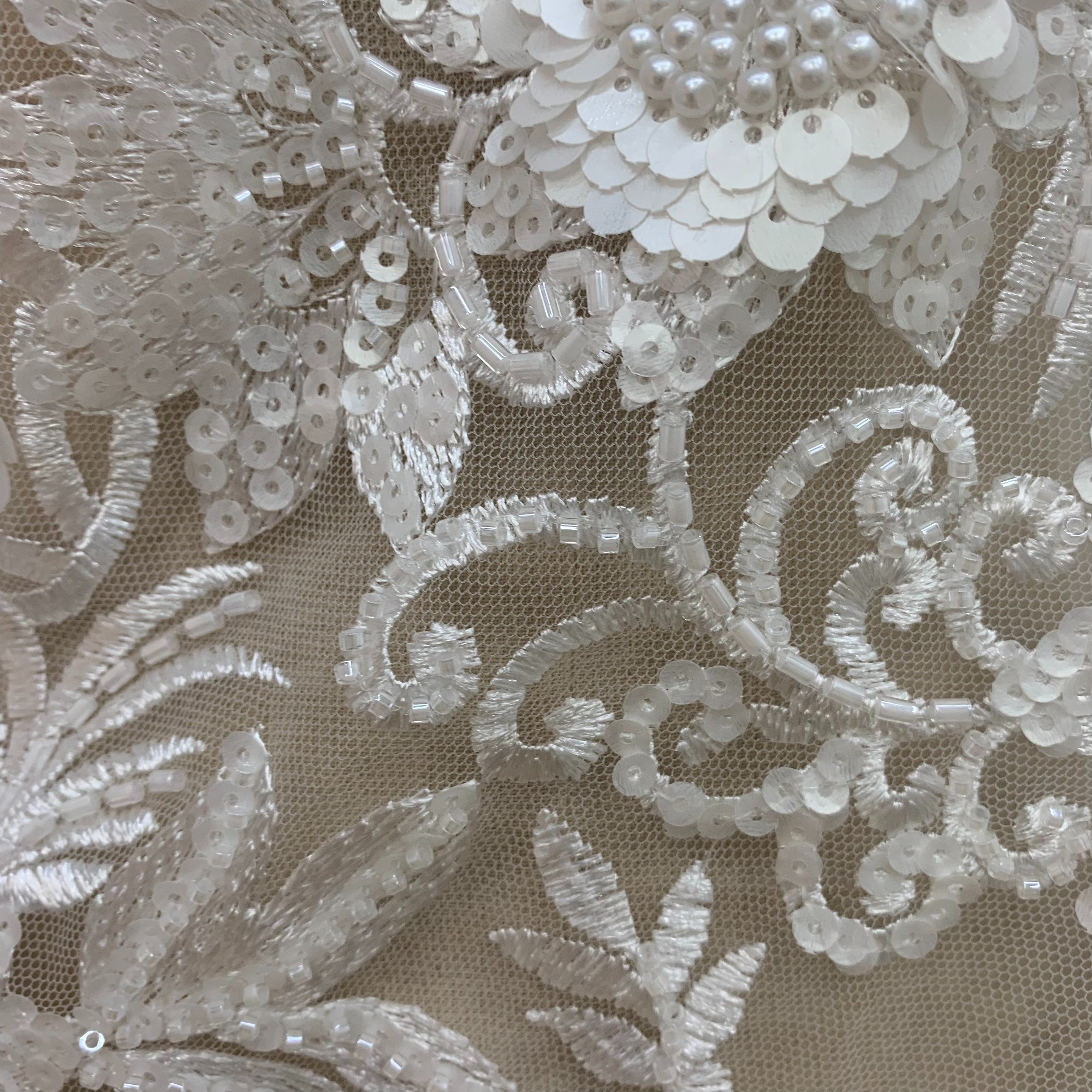 Embroidered lace, beaded, barcode, wedding dress and evening gown accessories pic 5