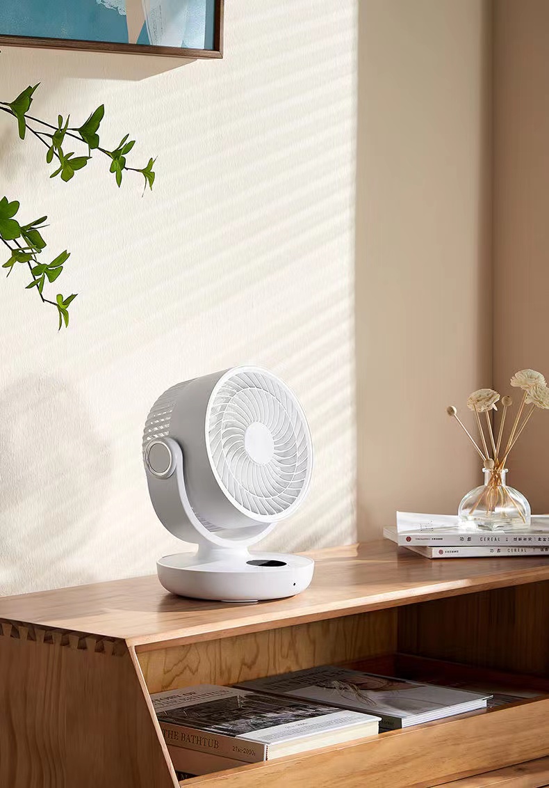 空气循环风扇静音充电大风力摇头办公室桌面无线家用风扇小型风大详情15
