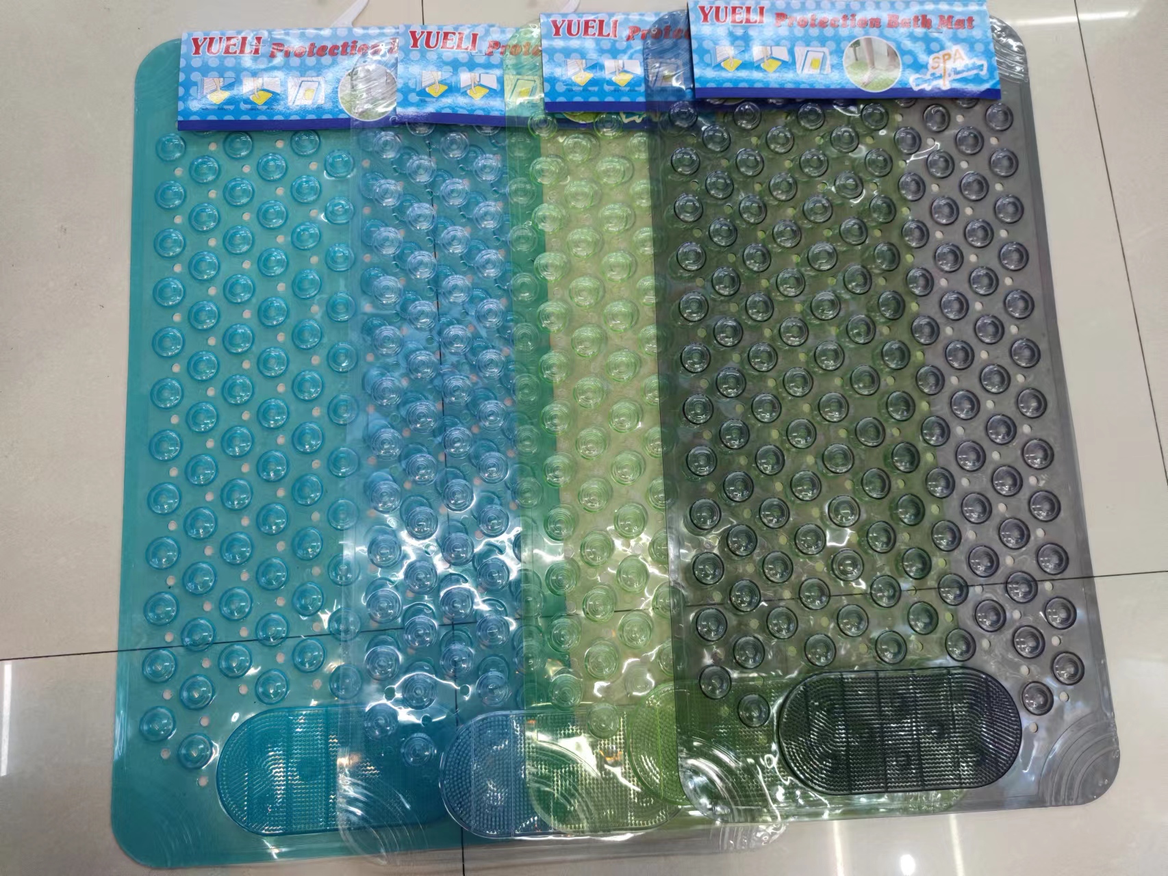 透明长方小刷子垫防滑垫淋浴洗澡垫卫生间厕所防水垫家用地垫