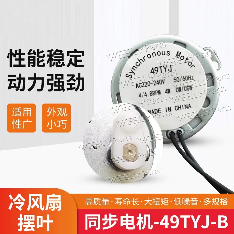 49TYJ永磁同步电机 冷风扇摆叶电风扇烤冰箱同步电动机图