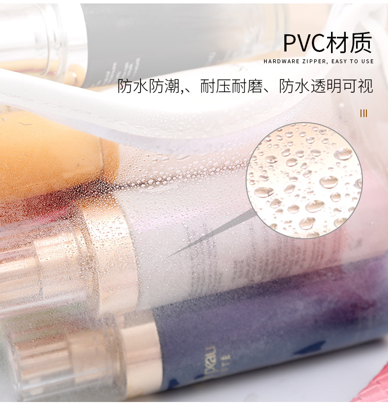 2023新款套装化妆包编织纹三件套化妆袋PVC公文包详情11