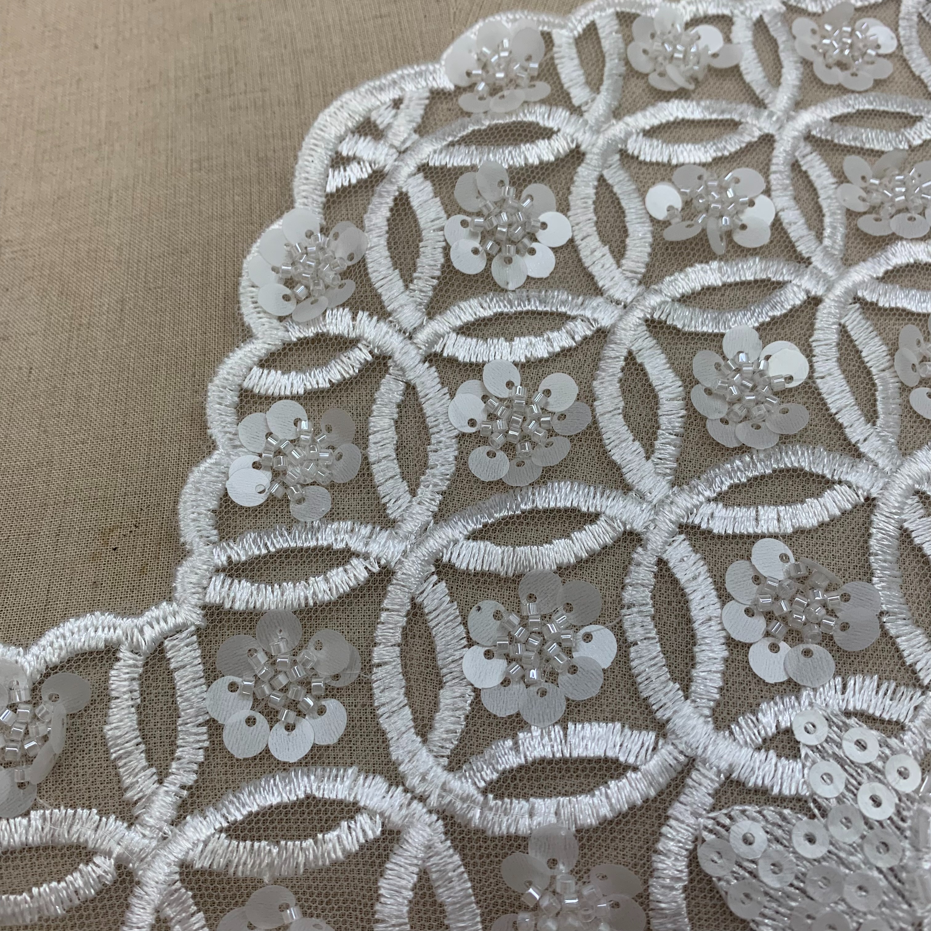 Embroidered lace, beaded, barcode, wedding dress and evening gown accessories pic 3