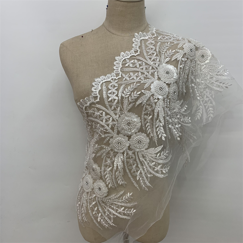 Embroidery, beading, sequins, mesh, barcodes, wedding dress and evening gown accessories