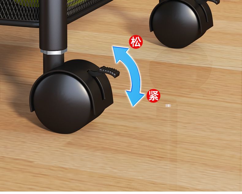 旋转式置物架厨房用品转角架落地多层多功能360度水果蔬菜收纳架详情图17