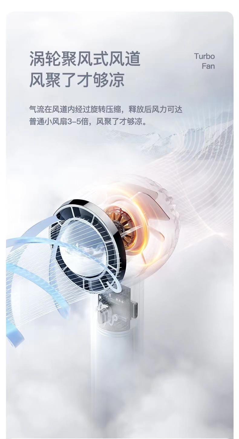 手持小风扇迷你USB可充电静音新款情侣随身便携风扇大风力详情6