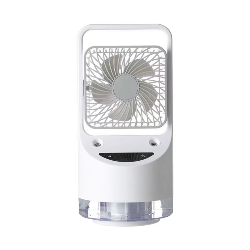 New product cold air fan, Water Cube humidifying fan, USB charging mini air conditioner, water-cooled fan, desktop small fan Item Picture