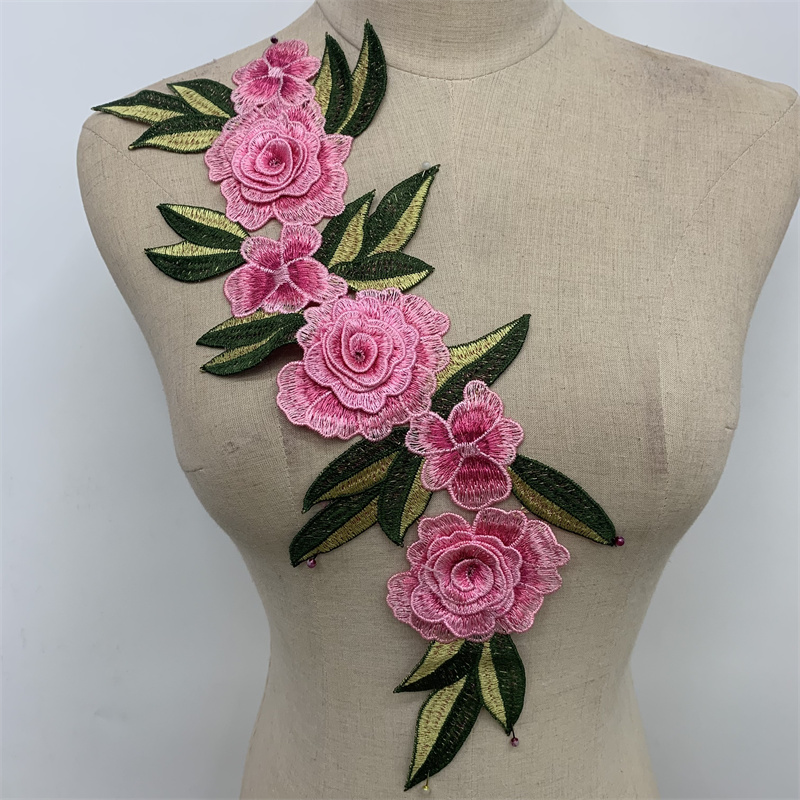 Embroidery three-dimensional embroidery wedding dress cheongsam clothing accessories and accessories details Picture