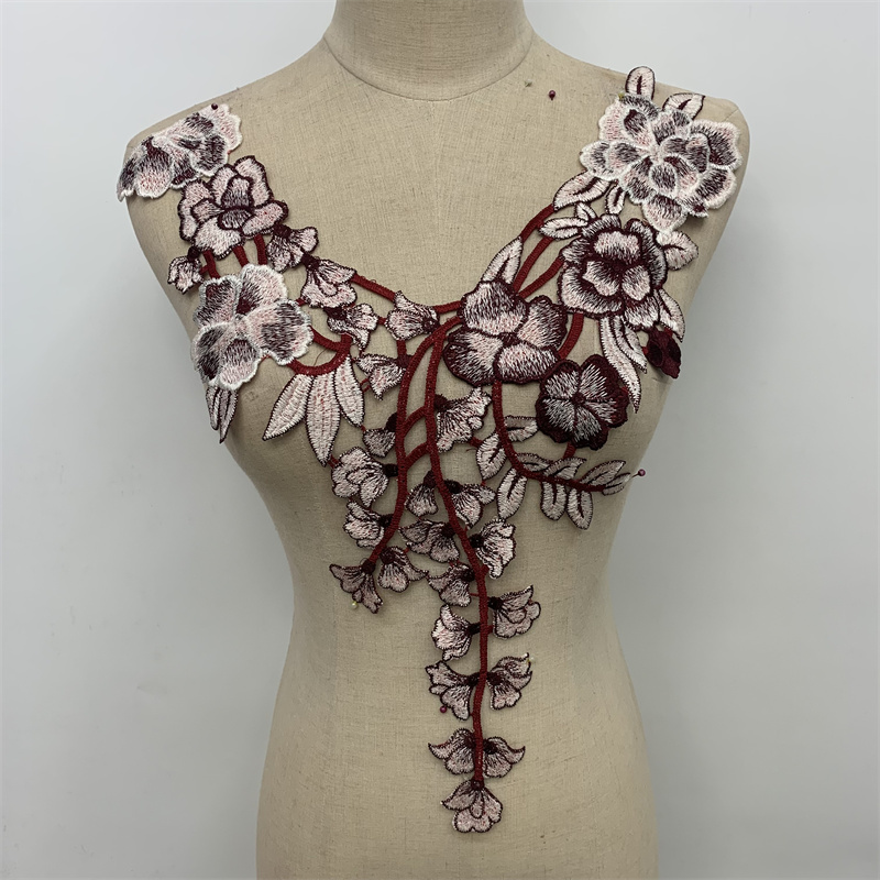 Garment Accessories Embroidery Lace Applique Floral Patch Wedding Dress Garment Accessories