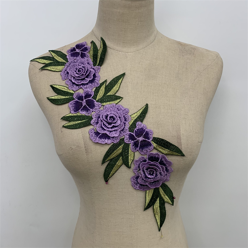 Embroidery three-dimensional embroidery wedding dress cheongsam clothing accessories and accessories pic 1