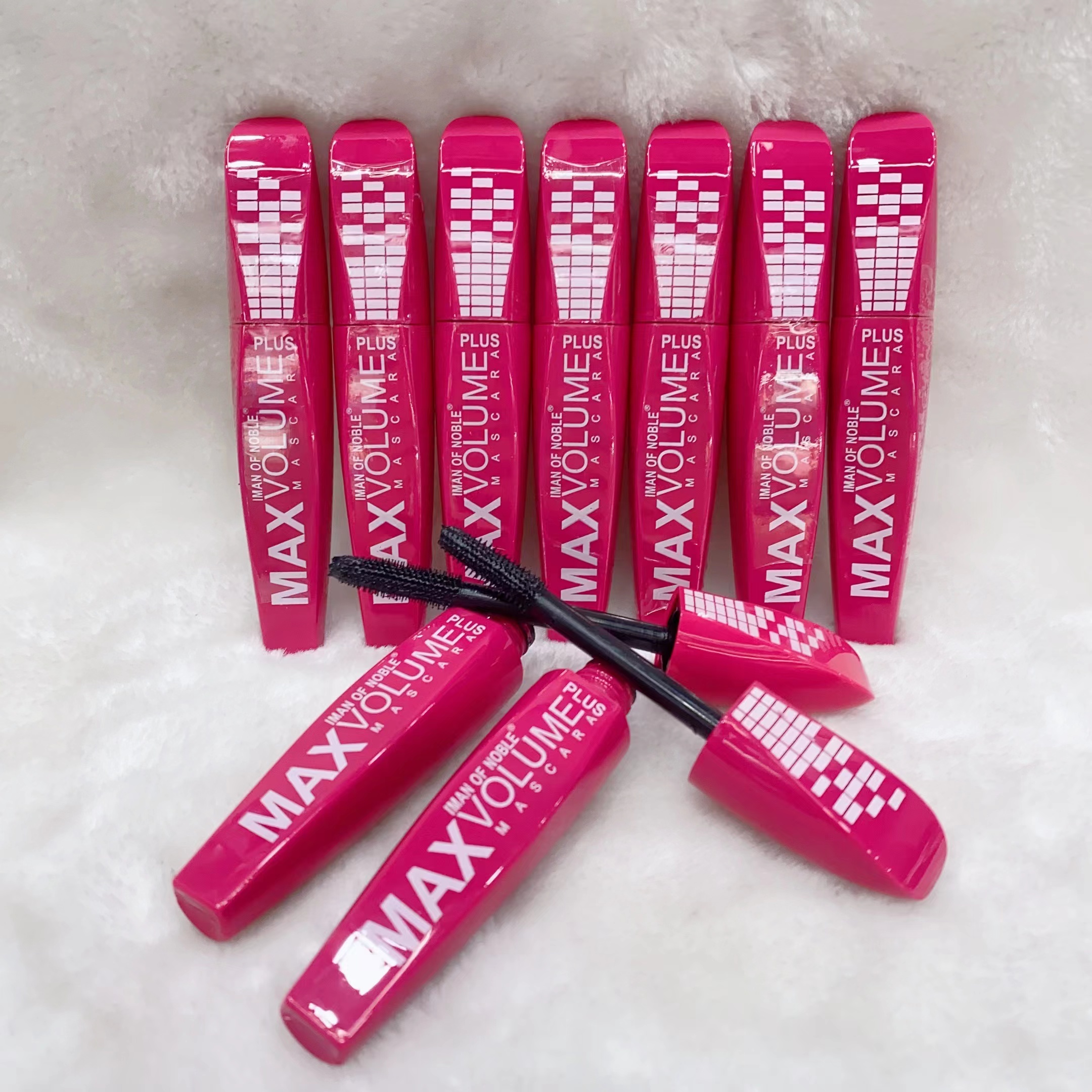IMAN OF NOBLE cross-border 2023 new pink MAX mascara 24 hours lasting makeup free waterproof band trial Item Picture