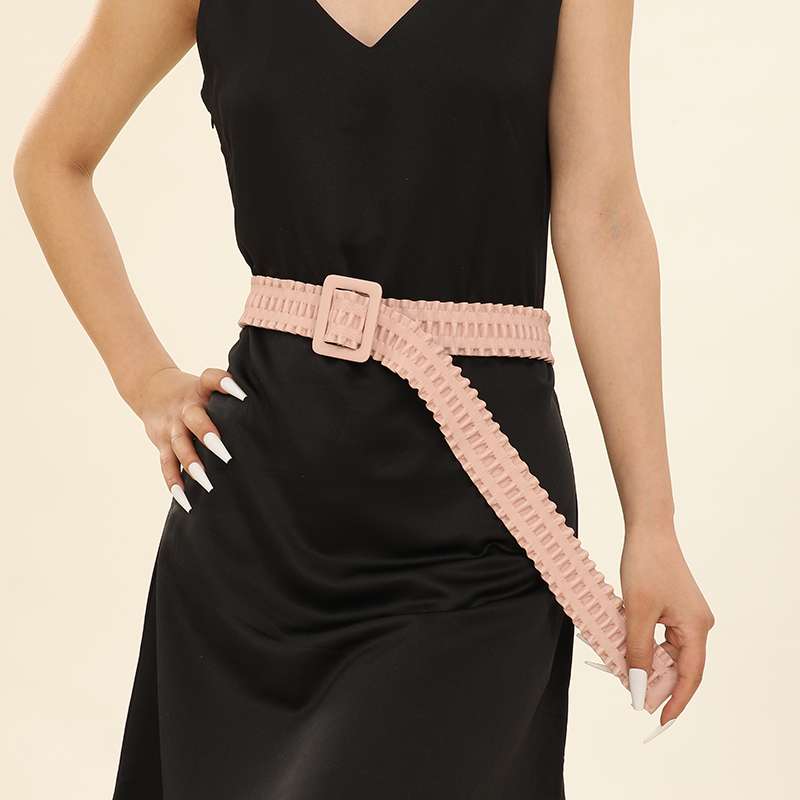Foreign Trade Elastic Woven Belt Bag Buckle Elastic Waist Seal Elastic Elastic Belt Women With Dress Coat Waist Elastic Fashion Skirt Belt Decoration Item Picture