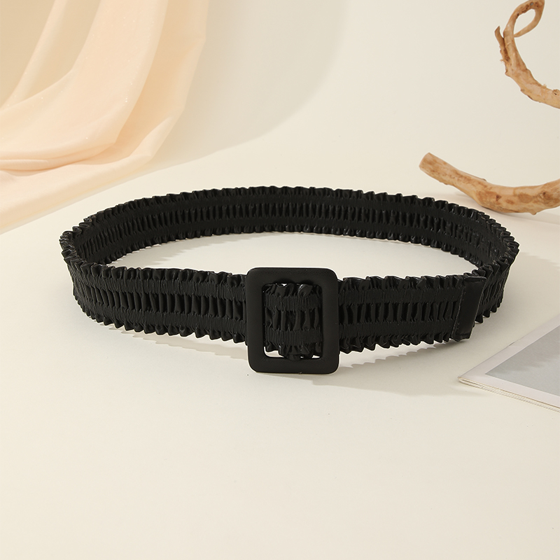 Foreign Trade Elastic Woven Belt Bag Buckle Elastic Waist Seal Elastic Elastic Belt Women With Dress Coat Waist Elastic Fashion Skirt Belt Decoration Specification drawing
