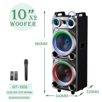 MT-1006 Pairs 10 "series portable speaker Bluetooth wireless audio radio Wireless mic