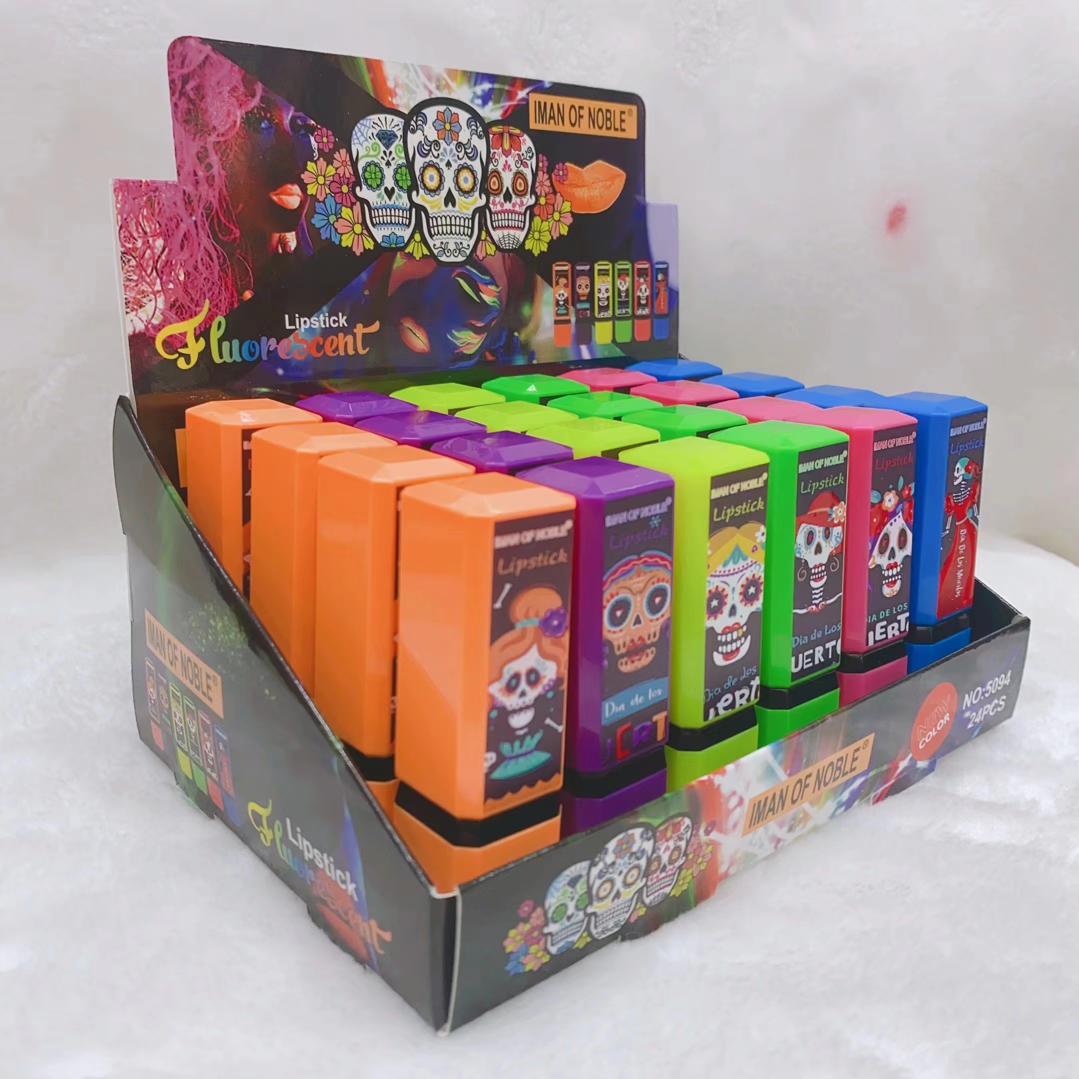 IMAN OF NOBLE Cross Border 2023 new fluorescent lipstick Halloween style details Picture