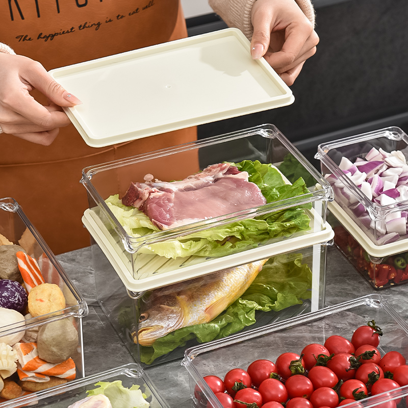 冰箱冷冻室收纳盒保鲜盒食品级专用厨房备菜分装冻肉密封盒储藏盒详情图5