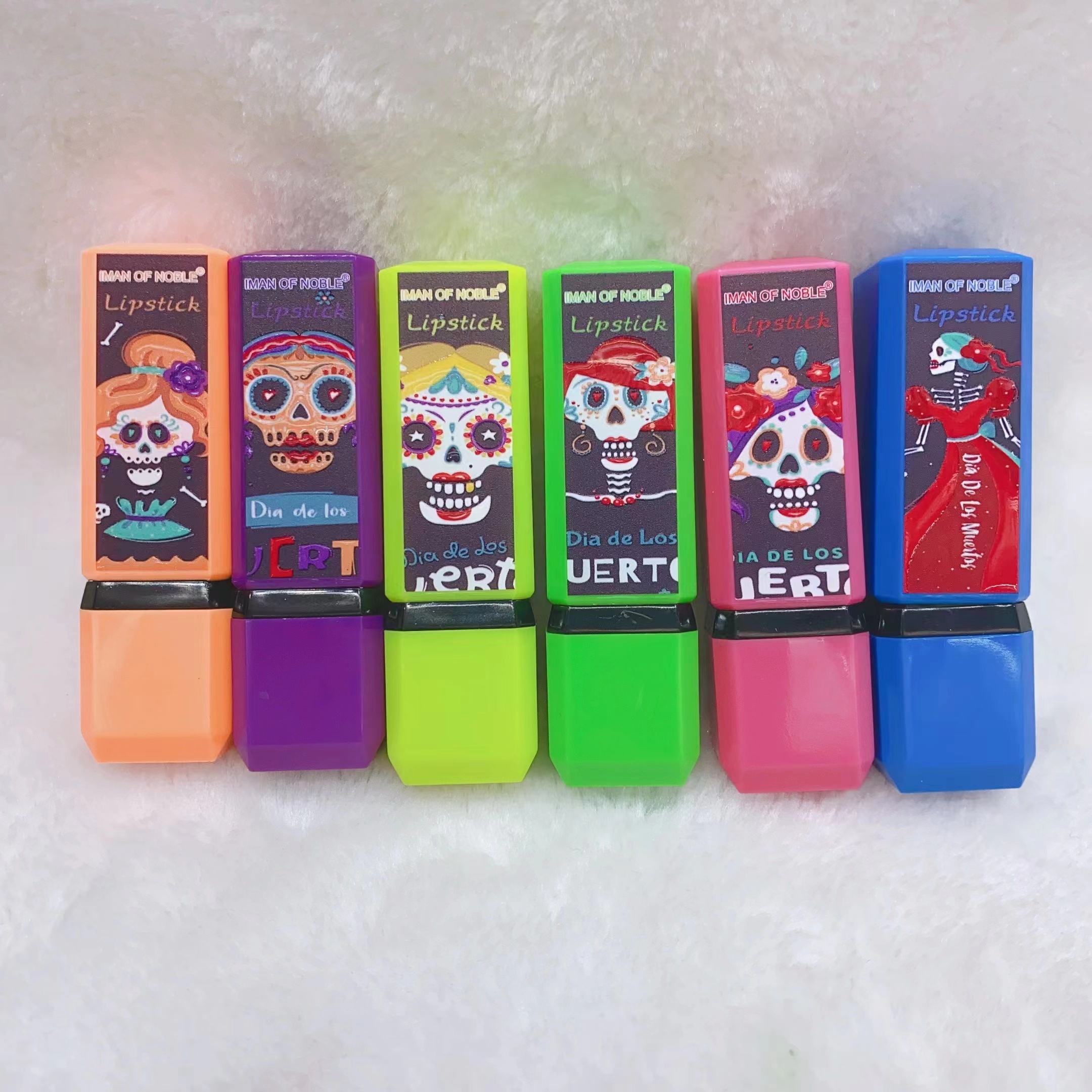 IMAN OF NOBLE Cross Border 2023 new fluorescent lipstick Halloween style Application Scenario