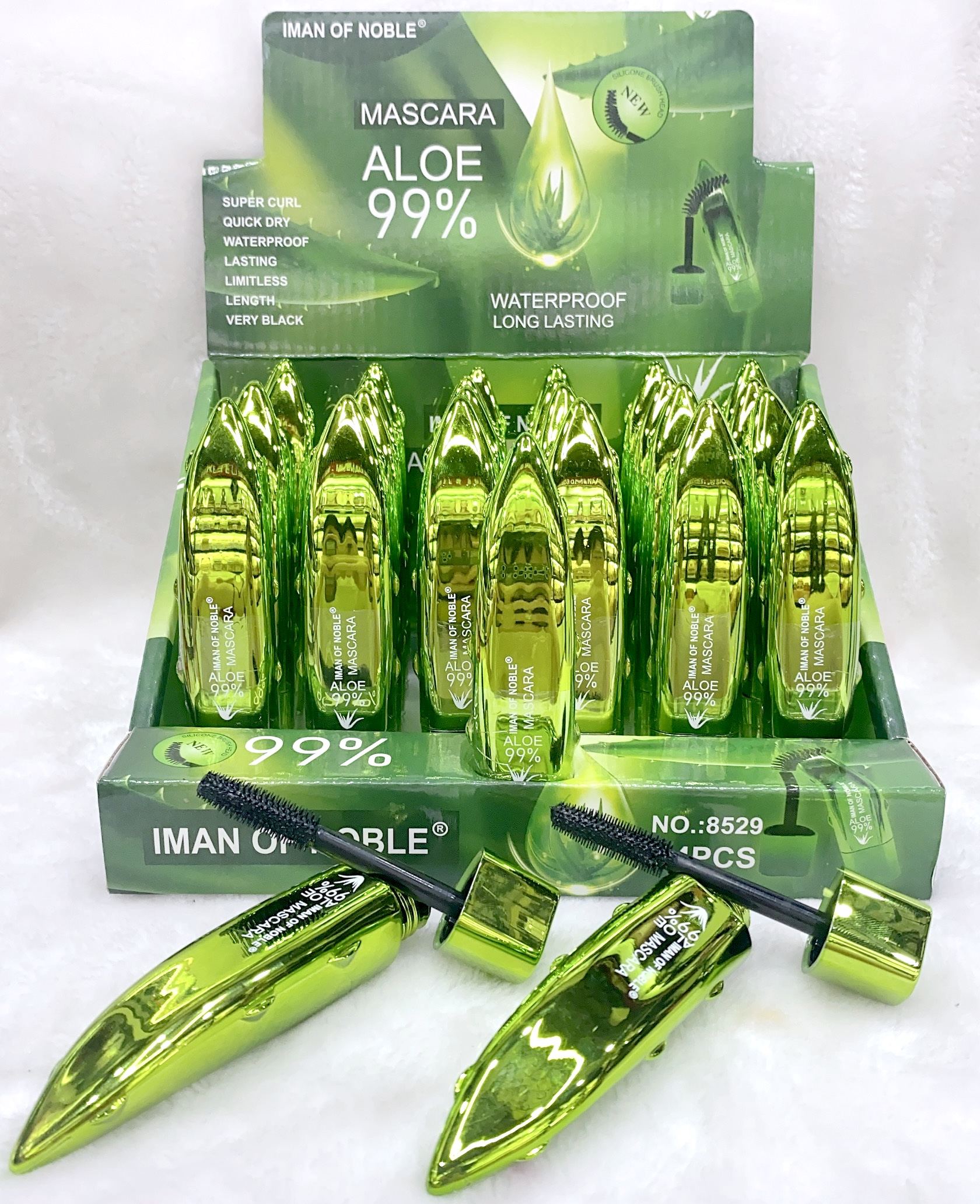 IMAN OF NOBLE Cross border 2023 new green aloe Vera mascara 24 hours lasting no makeup waterproof band trial set thumbnail
