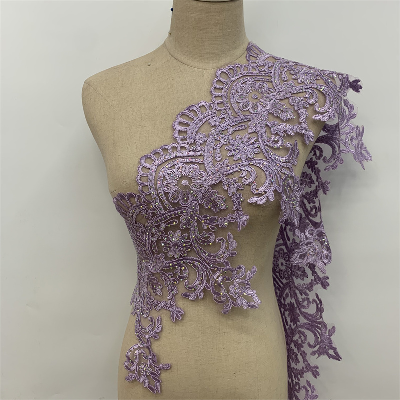 Hollowed-out embroidered lace barcode clothing, wedding dress and evening gown clothing accessories pic 1