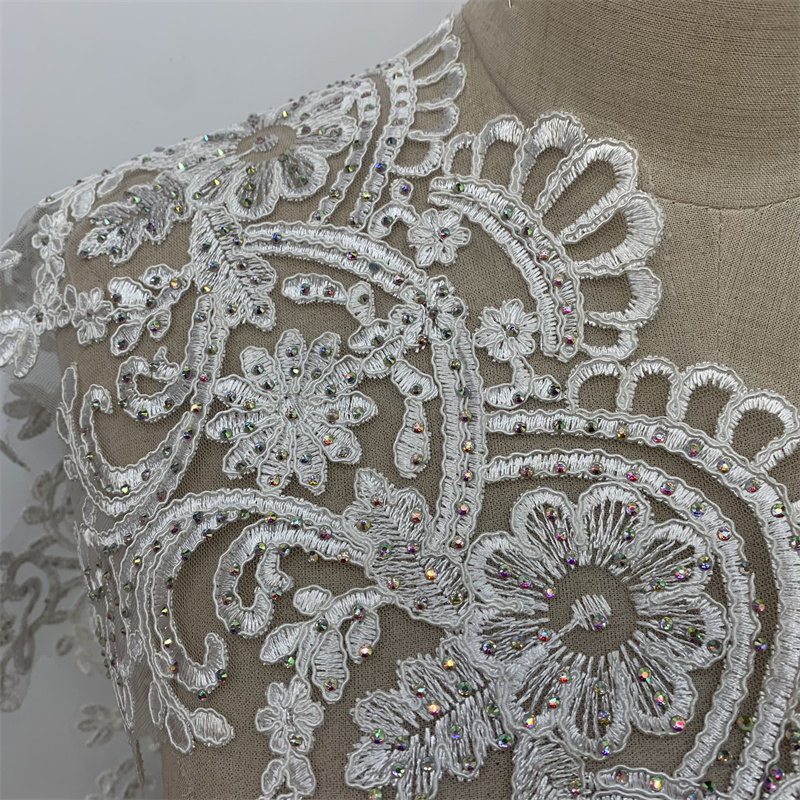 Hollowed-out embroidered lace barcode clothing, wedding dress and evening gown clothing accessories pic 8