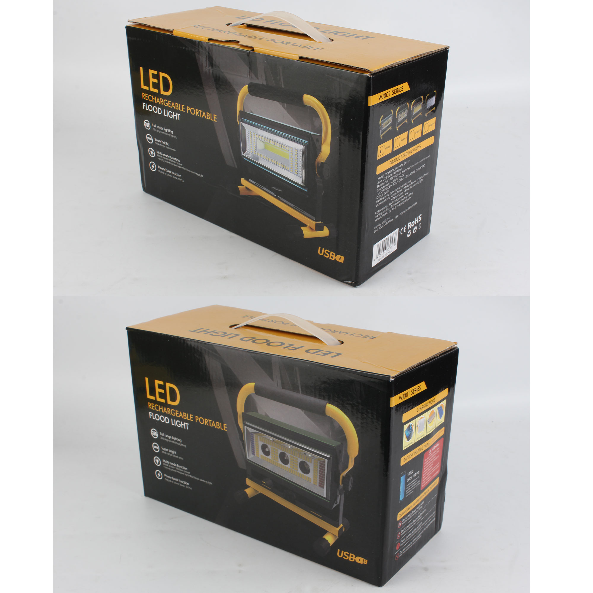 Portable power bank, hand-held mobile work light, red and blue warning, outdoor lighting for sports fields Application Scenario